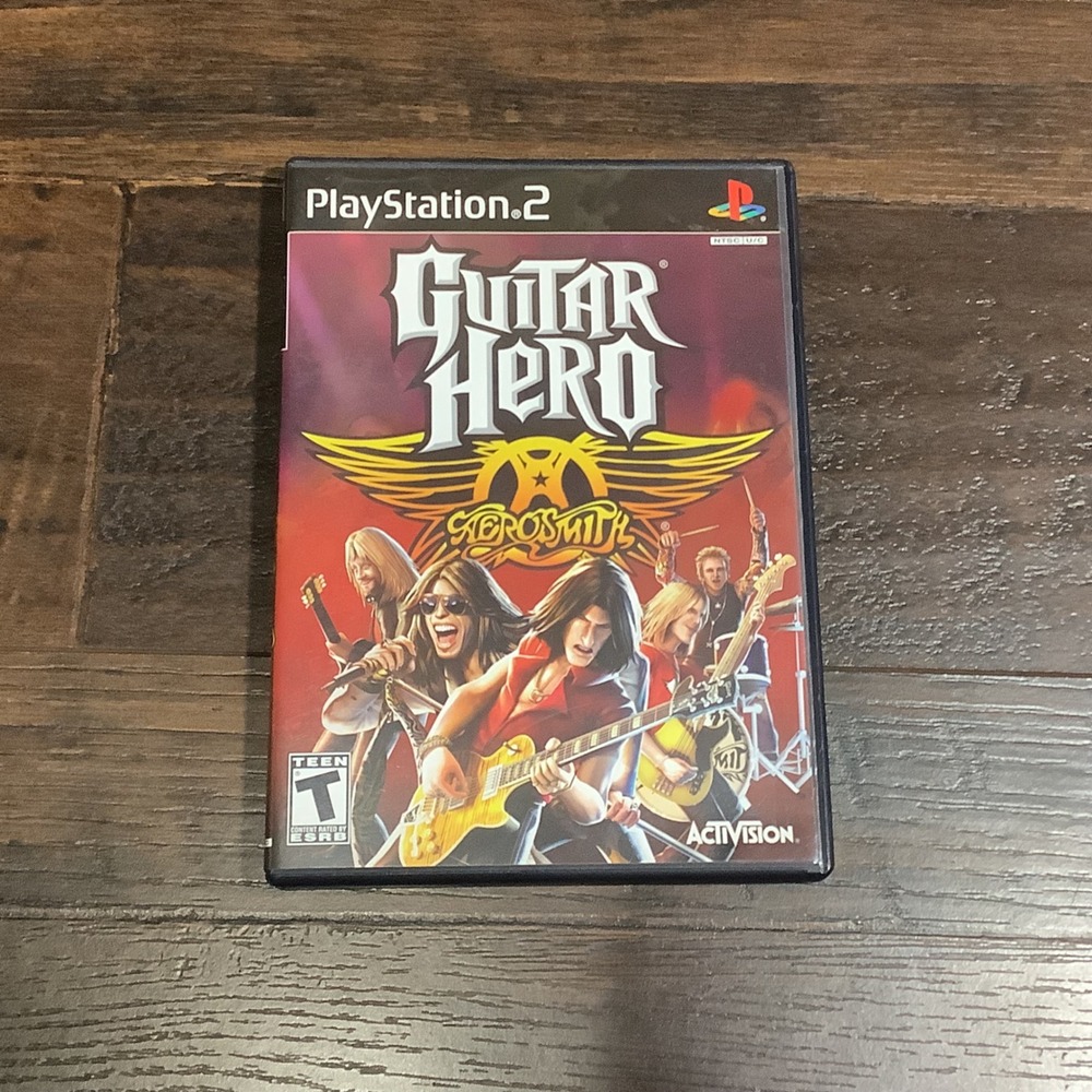Guitar Hero Aerosmith PlayStation 2 PS2 Game Complete CIB Activision 2008 NTSC